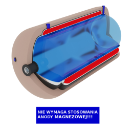 Bojler dwupłaszczowy poziomy ERMET 100l pianka