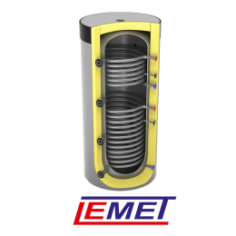 Zbiornik akumulacyjny prosty z 2 wężownicami  LEMET 1000l