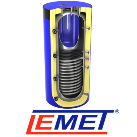 Zbiornik akumulacyjny kombinowany z 1 wężownicą  LEMET  400/120