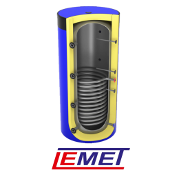 Zbiornik akumulacyjny prosty z 1 wężownicą  LEMET  500l