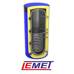 Zbiornik akumulacyjny prosty z 1 wężownicą  LEMET  300l
